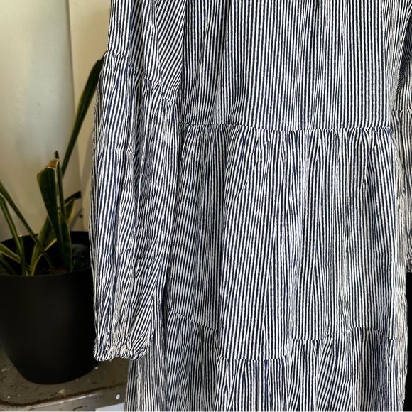 Tuckernuck nautical navy white striped tassel coverup dress small - Picture 9 of 15